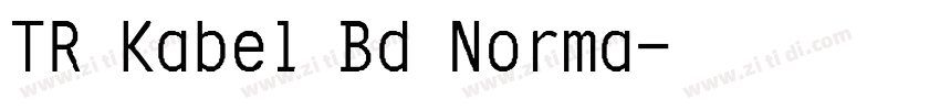 TR Kabel Bd Norma字体转换